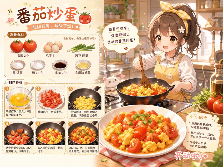 寸止挑战生活技能动漫-烹饪教程